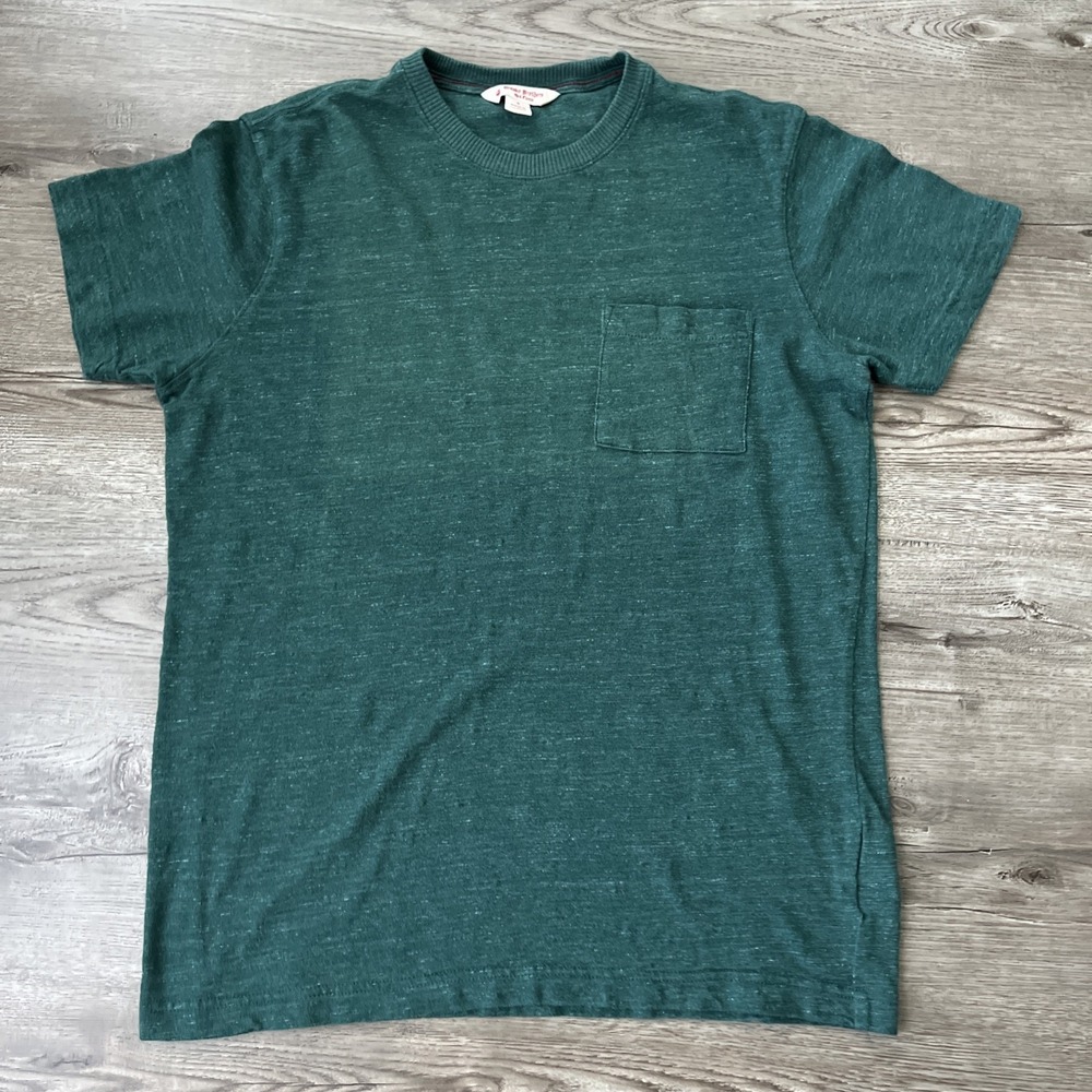 Brooks Brothers Pocket T Shirt Mens Small Green Heather Short Sleeve